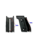 LOK Grips Griffschalen Detailansicht Rückseite und Seitenansicht mit Passstiften (Dowels) für sichere Montage an der Walther PDP Steel Frame