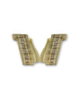 LOK Grips Messing GridLOK Griffschalen für Walther PDP Steel Frame in Raw Brass — Vorderansicht beider Griffschalen mit aggressivem GridLOK-Texturprofil