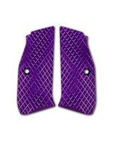 LOK Grips JAWS Palm Swell Griffschalen aus Aluminium für CZ Shadow 2 und SP-01 in Lila – eloxiertes 6061 Aluminium mit Pyramiden-Textur