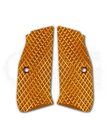 LOK Grips JAWS Palm Swell Griffschalen aus Aluminium für CZ Shadow 2 und SP-01 in Orange – CNC-gefrästes Aluminium mit JAWS Zahnung