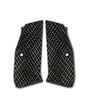 LOK Grips JAWS Palm Swell Griffschalen aus Aluminium für CZ Shadow 2 und SP-01 in Schwarz – Paar mit extrem aggressiver Pyramiden-Zahnung