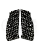 LOK Grips JAWS Palm Swell Griffschalen aus Aluminium für CZ Shadow 2 und SP-01 in Schwarz – Paar mit extrem aggressiver Pyramiden-Zahnung