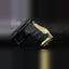 Walther PDP Compact mit LOK Grips Messing Magazintrichter, Messing Backstrap und Messing Base Pad in Raw Brass montiert