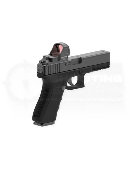 MAKdot X Rotpunktvisier montiert auf Pistole – Anwendungsbeispiel mit Red Dot Visier auf Schlitten