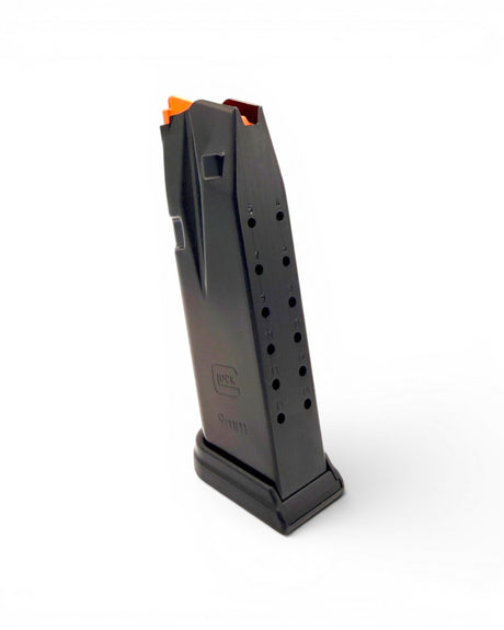 Originales Glock Slimline Magazin aus Stahl mit 15 Schuss Kapazität passend für die Glock 43X und Glock 48