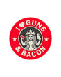 Rubber Patch I Love Guns and Bacon Gummipatch von JTG in Multicolor