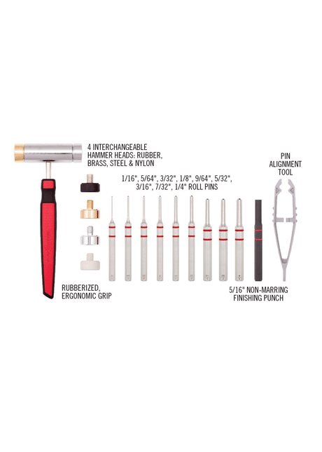 Durschlag Set für Waffen Real Avid Accu Punch Hammer und Roll Pin Punch Set
