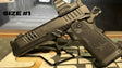 Grip Control Daumenauflage in Größe 1 montiert an einer Staccato 2011 mit Holosun Rotpunktvisier