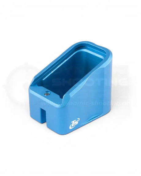 Toni System +4 Magazinboden für Glock Mec Gar Stahl Magazine 141mm IPSC Optics Division in Blau
