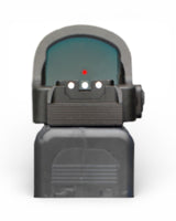 Verstellbare Glock Fiber Optic Visierung bestehend aus Kimme und Korn mit Fiberglas Einsatz für MOS Pistolen zur Verwendung mit Red Dot