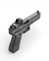 Verstellbare Glock Fiber Optic Visierung bestehend aus Kimme und Korn mit Fiberglas Einsatz für MOS Pistolen zur Verwendung mit Red Dot