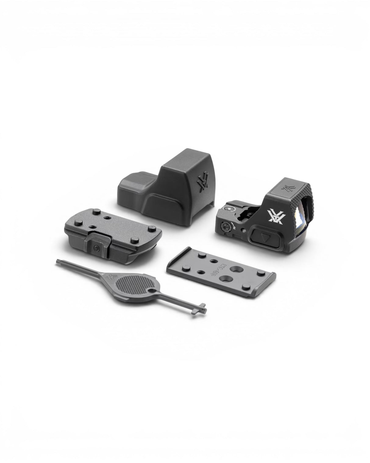 Vortex Defender ST Micro Green Dot Visier offenes Rotpunktvisier mit grünem 3 MOA Punkt mit Zubehör wie Picatinny Schiene Adapterplatte Werkzeug und Schutzhaube