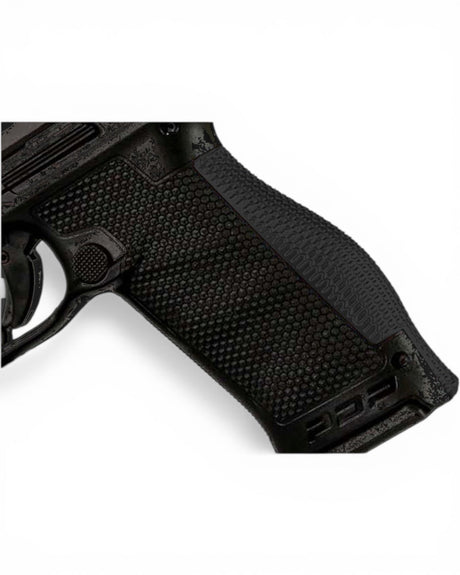 LOK Grips Messing Backstrap für Walther PDP Full Size mit griffiger Wabentextur und schwarzem Cerakote
