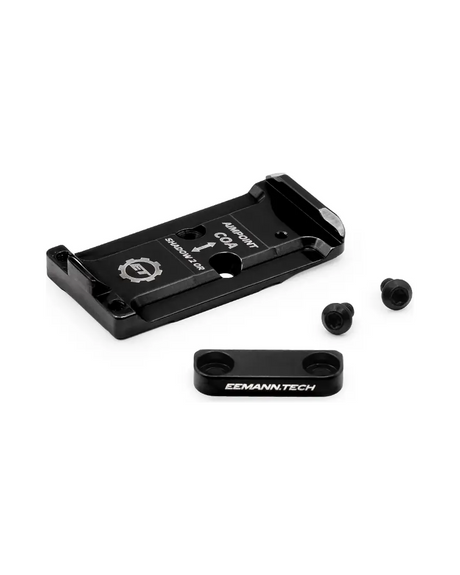 Eemann Tech CZ Shadow 2 OR Adapterplatte für Aimpoint COA - Lieferumfang mit Ersatzschrauben