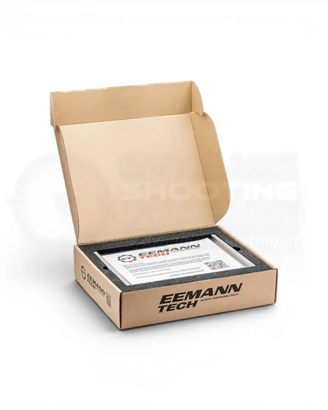 IPSC Standard Box von Eemann Tech zur Kontrolle der Groeße und Maximalmaße von Pistolen fuer die IPSC Standard Division in der Originalverpackung