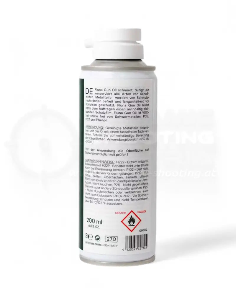 Fluna Tec Gun Oil Aerosol Öl Sprühdose Beschreibung und Inhaltsangabe