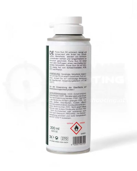 Fluna Tec Gun Oil Aerosol Öl Sprühdose Beschreibung und Inhaltsangabe