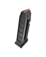 Glock 44 Magazin 15 Schuss .22 LR – Schrägansicht mit Ladehilfe und Kaliberprägung