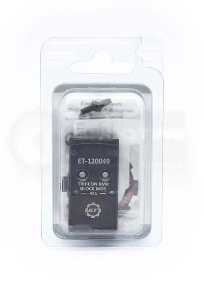 Glock MOS Adapterplatte für das Trijicon RMR in der Eemann Tech Verpackung Rückseite