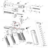 Glock Verschlussfanghebel AMBI Standardlänge Gen 5 | Gen 6, Explosionszeichnung Position 27