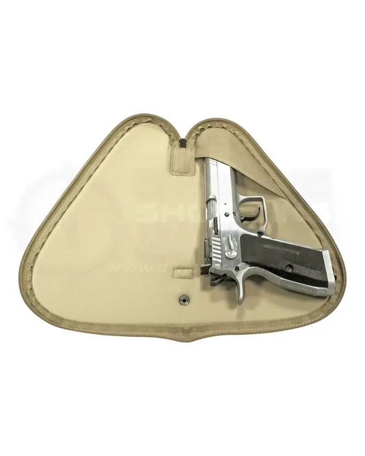 Pistolentasche von OGUNS - Gun Case für Pistolen und Revolver in Schwarz und Sandfarben
