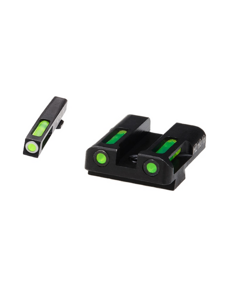 HIVIZ LiteWave H3 Tritium Visier für Glock mit grüner Kimme und grünem Korn mit weißem Ring