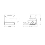 Holosun HS407 COMP Red Dot Sight 6 MOA Maßzeichnung Abmessungen