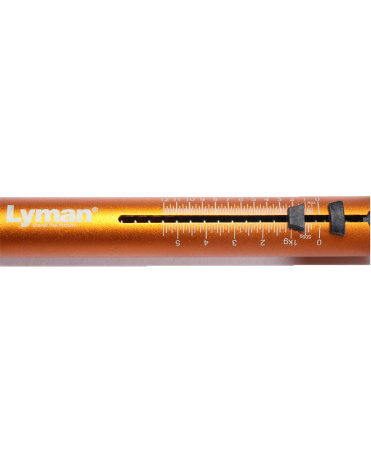 Lyman mechanische Abzugswaage, Detailansicht der Skala