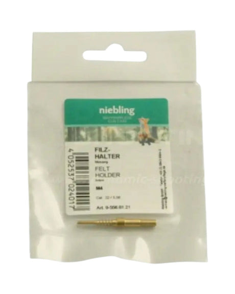 Niebling Filzhalter aus Messing mit M4-Gewinde in der Originalverpackung