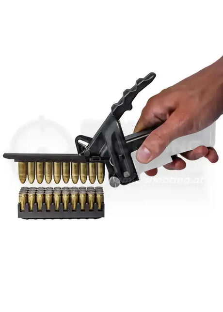 Magazinlader Ladehilfe für Pistolenmagazine von Nine Reloaded für 10 Stück 9mm Patronen