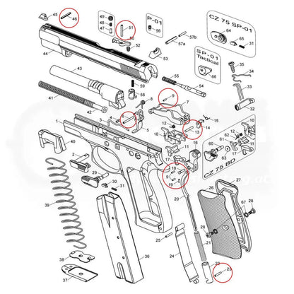Pins Set für CZ Pistolen