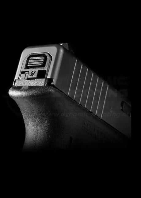 Poly Flex Slide Cover Plate für Glock Pistolen von Strike Industries in eingebautem Zustand
