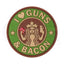 Rubber Patch I Love Guns and Bacon Gummipatch von JTG in Grün
