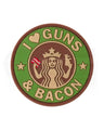 Rubber Patch I Love Guns and Bacon Gummipatch von JTG in Grün