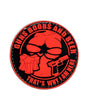 Rubber Patch GUNS BOOBS AND BEER Gummipatch von JTG in Schwarz/Rot