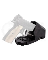 Universelle Pistolenhalterung von Eemann Tech zur Verwendung im Safe oder als Display Ständer für Präsentationszwecke