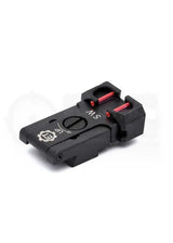 Verstellbare Fiber Optic Kimme mit Fiberglaseinsätzen für die CZ Shadow 2 von Eemann Tech in der Seitenansicht